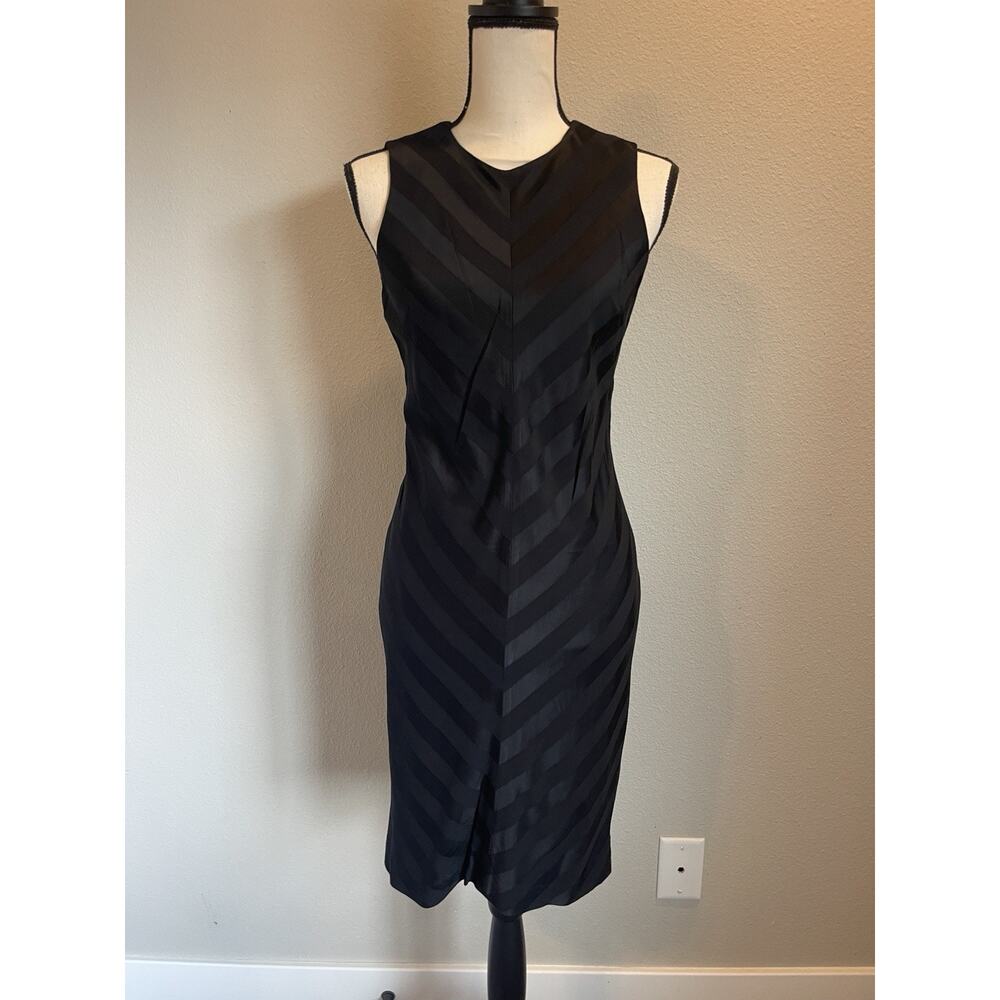 J McLaughlin Women's NWT Beverly Black Diagonal Stripe Pencil Dress Size 0